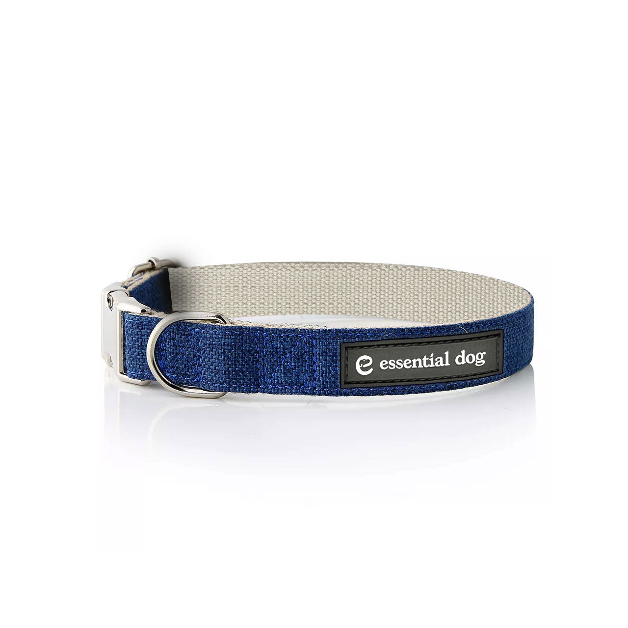 Hemp Dog Collar Basic Blue