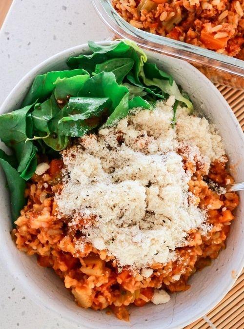 High-Protein Bolognese Risotto | Flora & Fauna