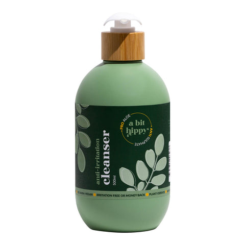 Pump bottle of plant-based body and face cleanser.