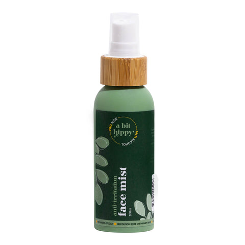 Spray bottle of natural, anti-irritation face mist toner.