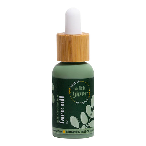 Dropper bottle of natural anti-irritation face oil.