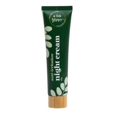 Tube of natural anti-irritation night cream.