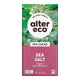 75g Alter Eco Organic Dark Chocolate bar in Sea Salt flavour, containing 70% cacao and sea salt.