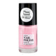 Bottle of plant-based nail polish in the shade 'Cotton Candy'.