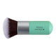 A green vegan kabuki makeup brush.