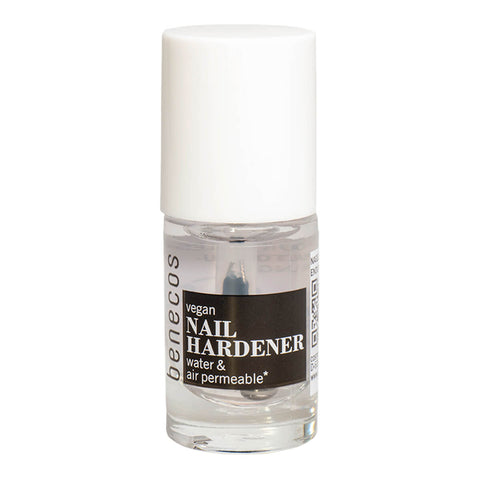 Bottle of vegan nail hardener with bamboo extract.