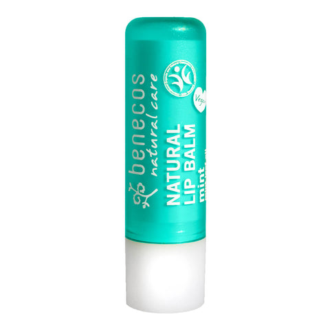 Tube of mint flavoured certified natural lip balm.