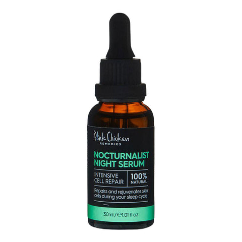 Dropper bottle of night serum that repairs and rejuvenates skin cells during your sleep cycle.