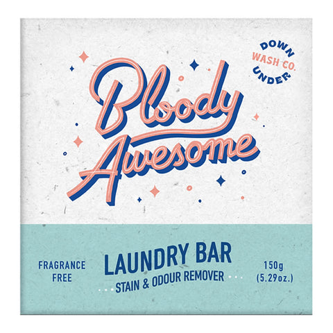 Box of fragrance free laundry bar, designed to remove stains and odours.