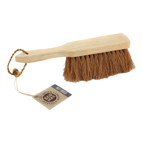 Dust brush made of biodegradable coconut fibres.