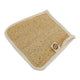 Square shaped natural loofah sponge.