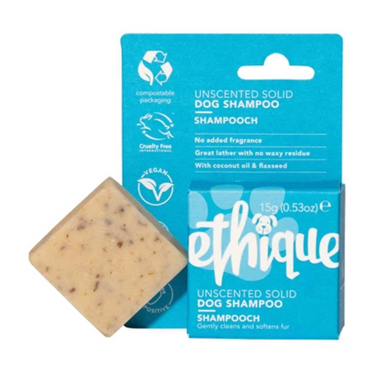 Ethique Shampooch Unscented Solid Dog Shampoo Mini Flora Fauna AU