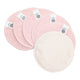 6 pink hannahPAD reusable cloth Nusing Pads, a sustainable solution made of certified organic cotton to manage leaks.