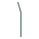 Bluestone coloured 7-inch reusable silicone straw standing upright.