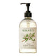 Plastic pump bottle of rosalina and peppermint natural body wash.