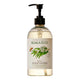 Plastic pump bottle of lemon scented eucalyptus and rosemary natural hand wash.