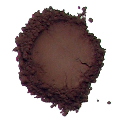 Swatch of Kylie's Professional Mineral Goddess Eyeshadow in the shade 'Coffee Bean', a matte coffee brown.