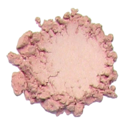 Swatch of Kylie's Professional Mineral Goddess Eyeshadow in the shade 'Love', a soft pink colour.