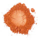 Swatch of Kylie's Professional Mineral Goddess Eyeshadow in the shade 'Mandarin', a mandarin-orange colour.