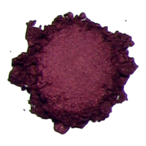 Swatch of Kylie's Professional Mineral Goddess Eyeshadow in the shade 'Wisdom', a velvety, dark plum/purple.