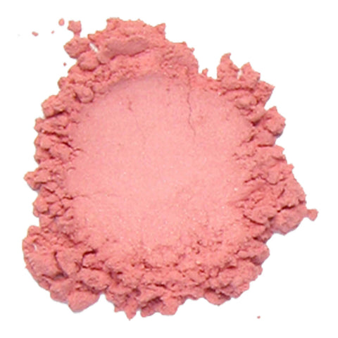 Swatch of Kylie's Professional Mineral Goddess Loose Blush in the shade 'Playful', a matte rosy pink colour.