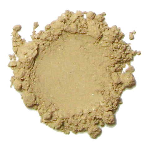 Swatch of Kylie's Professional Mineral Goddess Loose Foundation in the shade 'Goddess', for light to medium complexions with a pinker, cooler, or neutral undertone.