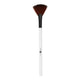 Small vegan fan makeup brush ideal for lightweight application of blusher and bronzer and to illuminate or highlight.