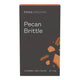 120g block of Pana Organic Pecan Brittle, a velvety caramel chocolate blended with crunchy roasted pecans and chewy toffee. Certified vegan, gluten free, and organic.