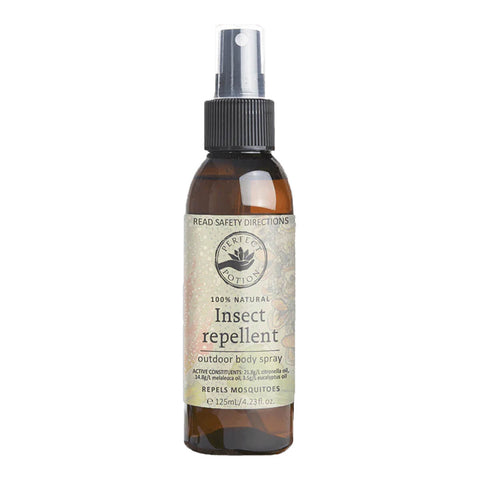 Plastic spray bottle of natural insect repellent.