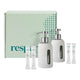 Pack containing 2 grey coloured foaming hand wash bottles and 4 refill sachets.