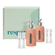 Pack containing 2 rose coloured foaming hand wash bottles and 4 refill sachets.