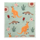 RetroKitchen Compostable Sponge Cloth, a super absorbent, machine washable and compostable dish cloth with a kangaroo design.