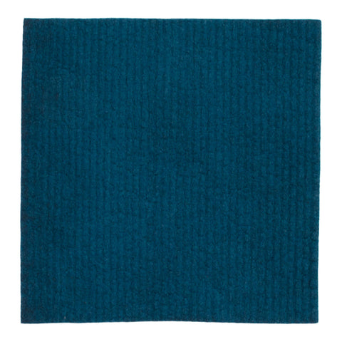 Dark blue organic dyed compostable sponge cloth.