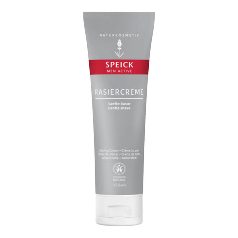 75ml tube of Speick Men Active Shaving Cream, a natural formula that creates a creamy lather that helps the blade glide gently across the contours of the skin. Based on real soap containing soothing organic reed extract and other plant-based ingredients.