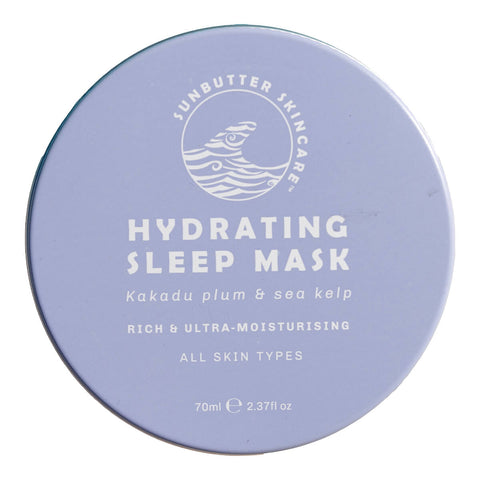 Tin of hydrating sleep mask with Kakadu plum and sea kelp.