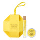 The Jojoba Company The Golden Duo holiday gift set. Includes Linden Blossom Signature Perfume 10ml and Jojoba Lip Balm 10g.