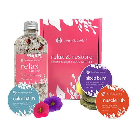 Natural Bath & Body Gift Set - Relax & Restore