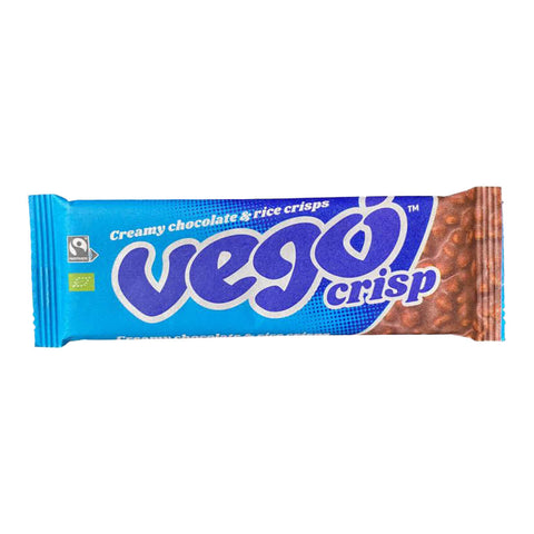 Vegan chocolate bar with rice crisps.