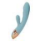 Viola Green Essence Rabbit Vibrator in Periwinkle blue colour, a dual-action rabbit vibrator. With whisper-quiet motors and customisable settings, allowing you to tailor all your intimate experiences. Its ribbed shaft adds delightful textures, taking your pleasure to elevated heights. Crafted from sustainable materials, Essence is an eco-friendly choice that combines sophistication with responsible pleasure, ensuring every intimate moment is both satisfying and guilt-free.