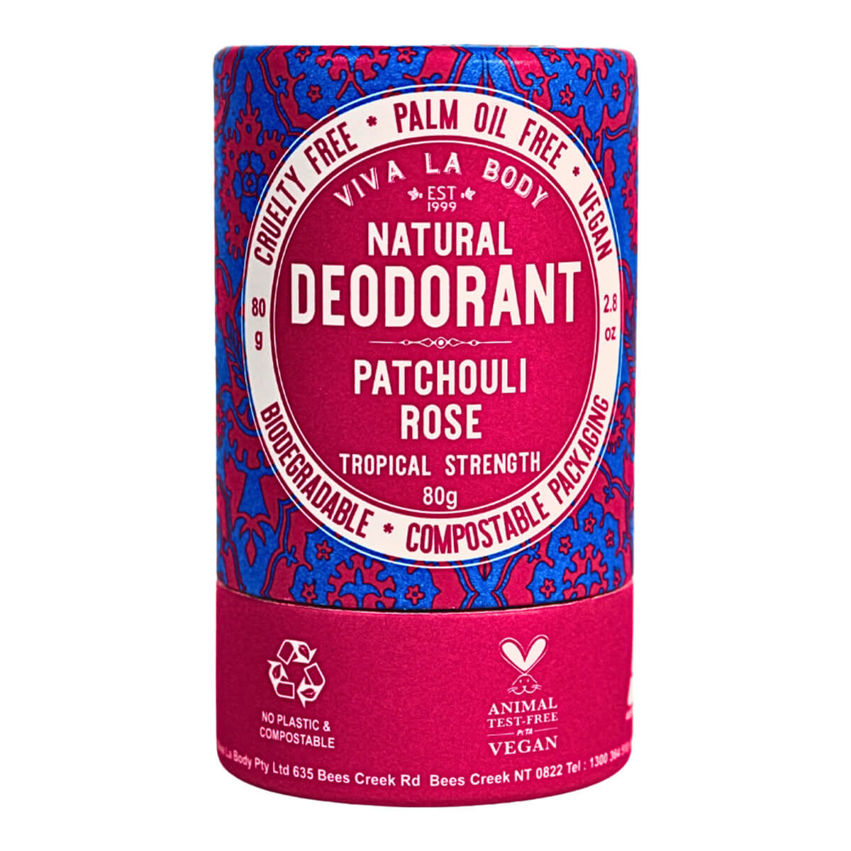 Viva La Body – Patchouli & Rose Natural Deodorant